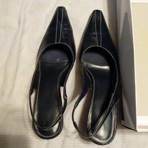 Navy Blue Karen Scott Sling Backs